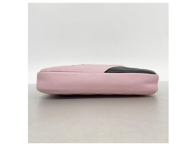 Borsa a tracolla Chanel Cambon in agnello Nero Rosa - vista 3
