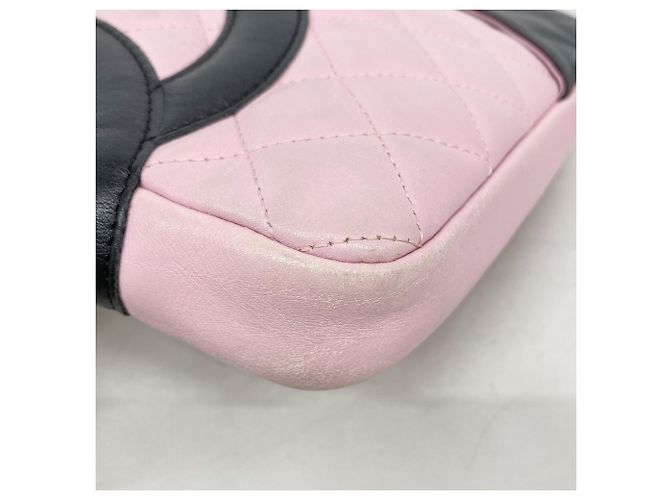 Borsa a tracolla Chanel Cambon in agnello Nero Rosa - vista 6