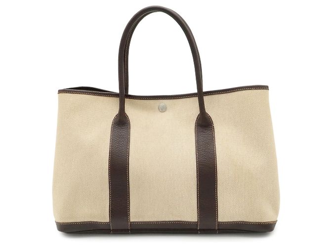 Hermès Borsa Tote Hermes Garden PM Marrone - vista 2