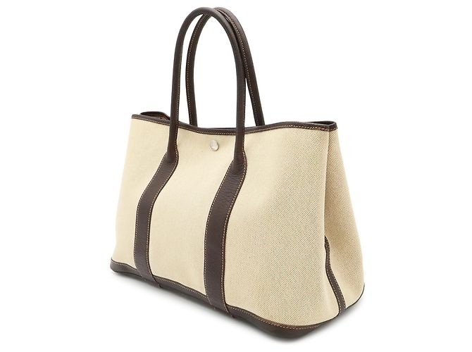 Hermès Borsa Tote Hermes Garden PM Marrone - vista 3