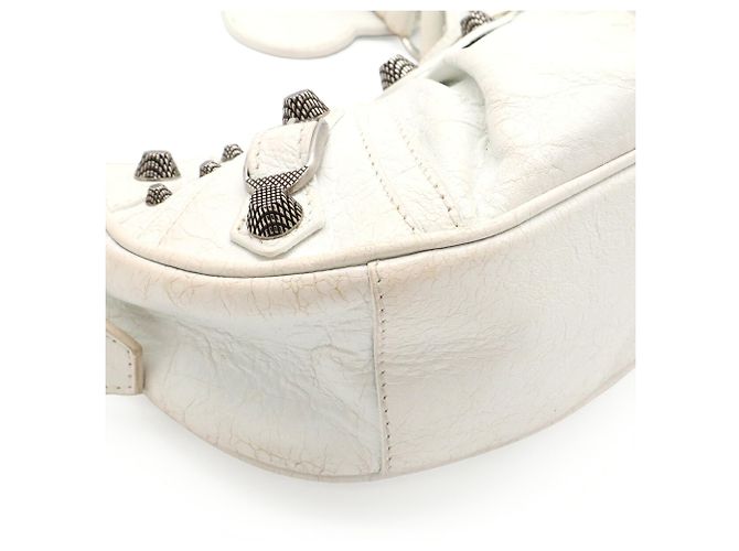 Borsa a tracolla Balenciaga Le Cagole XS Bianco - vista 4