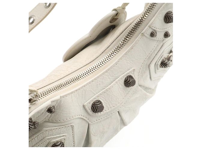 Borsa a tracolla Balenciaga Le Cagole XS Bianco - vista 8