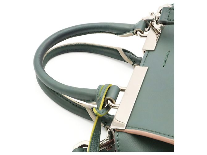 Borsa Fendi Petite Trois Jours Marrone Multicolore Verde - vista 5