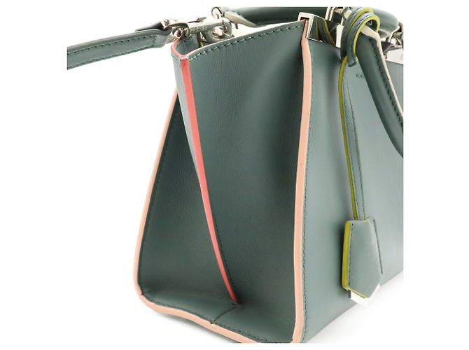 Borsa Fendi Petite Trois Jours Marrone Multicolore Verde - vista 7