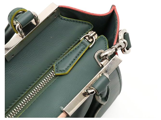 Borsa Fendi Petite Trois Jours Marrone Multicolore Verde - vista 8