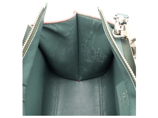 Borsa Fendi Petite Trois Jours Marrone Multicolore Verde - vista 9
