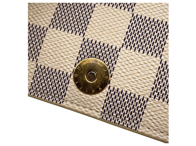 Portafoglio con catena Louis Vuitton Damier Azur Rosa - vista 14