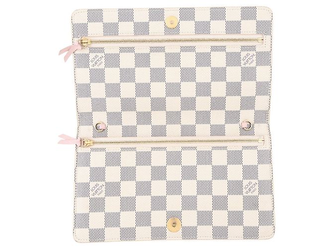 Portafoglio con catena Louis Vuitton Damier Azur Rosa - vista 5