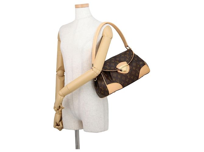 Borsa a tracolla Louis Vuitton Monogram Beverly MM Marrone - vista 4