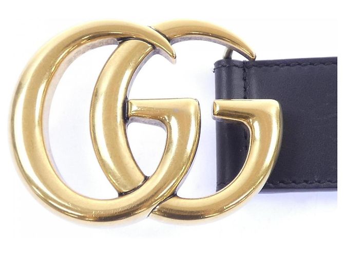 Cintura Gucci 400593 Marrone Nero - vista 2