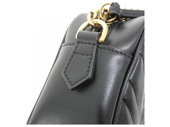 Borsa a tracolla Gucci GG Marmont in pelle nera Nero - vista 5