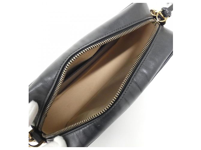 Borsa a tracolla Gucci GG Marmont in pelle nera Nero - vista 8