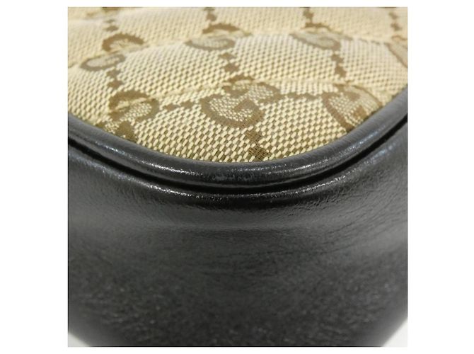 Borsa a Spalla Gucci GG Marmont Nero Beige - vista 3