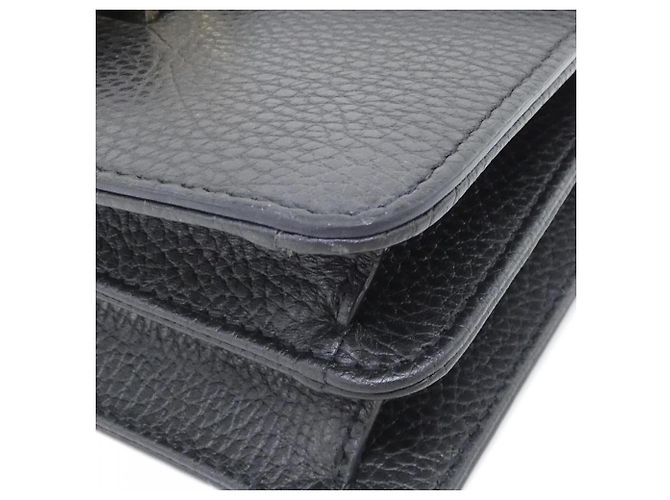 Borsa a tracolla in pelle nera Gucci Nero - vista 3