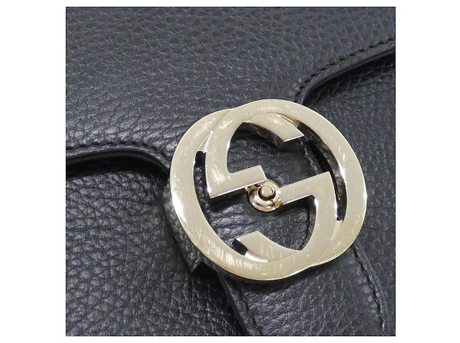 Borsa a tracolla in pelle nera Gucci Nero - vista 4