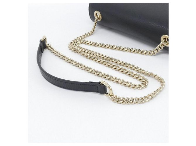 Borsa a tracolla in pelle nera Gucci Nero - vista 5