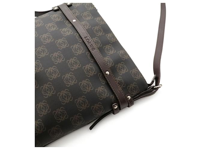 Borsa a tracolla Loewe Repeat Anagram Marrone Nero Marrone scuro - vista 7