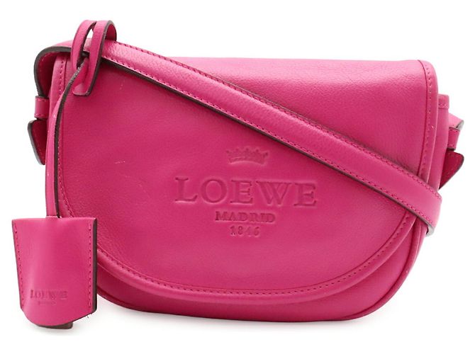 Loewe Heritage Schultertasche/Pochette aus rosa Leder Pink - Ansicht 2