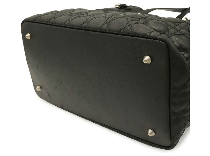 Bolsa Tote Christian Dior Cannage Pana Preto - vista 4
