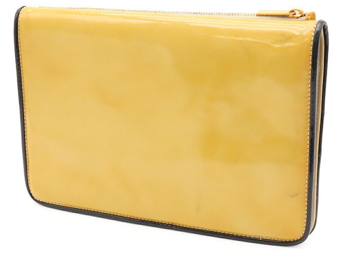 Bolso de mano a rayas CHANEL Negro Multicolor Amarillo - vista 3