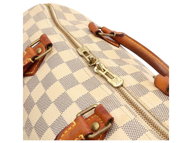Borsa Louis Vuitton Damier Azur Speedy Bandoulière 30 Crudo - vista 8