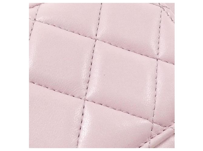 Tarjetero de piel de cordero rosa Chanel - vista 6