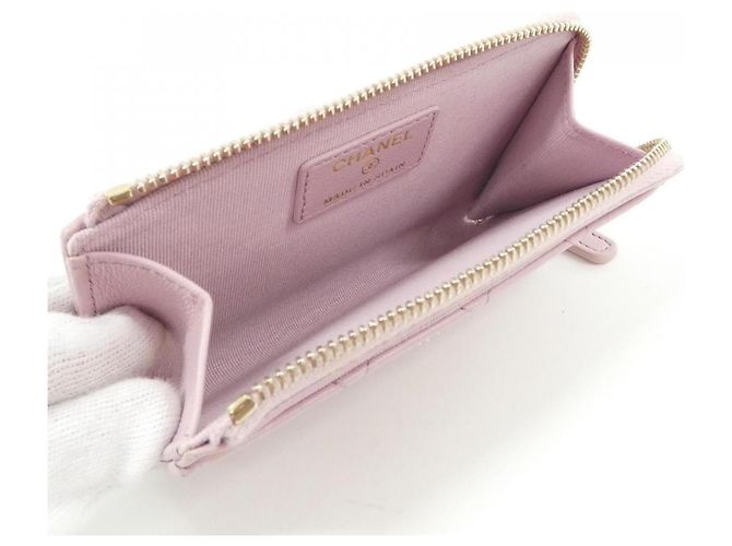 Tarjetero de piel de cordero rosa Chanel - vista 7