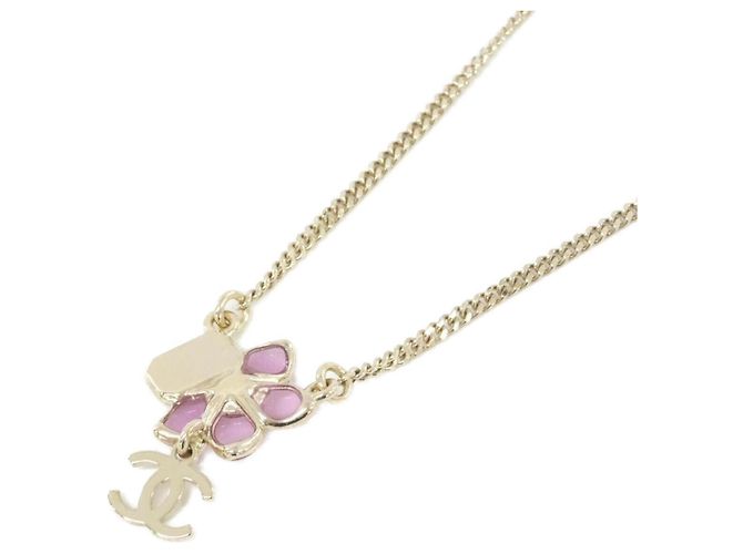 Collana Chanel ABG813 Rosa Bianco D'oro - vista 3