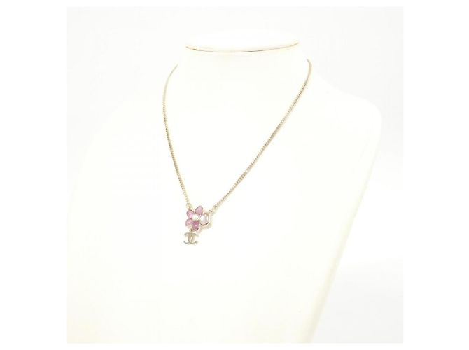 Collana Chanel ABG813 Rosa Bianco D'oro - vista 5