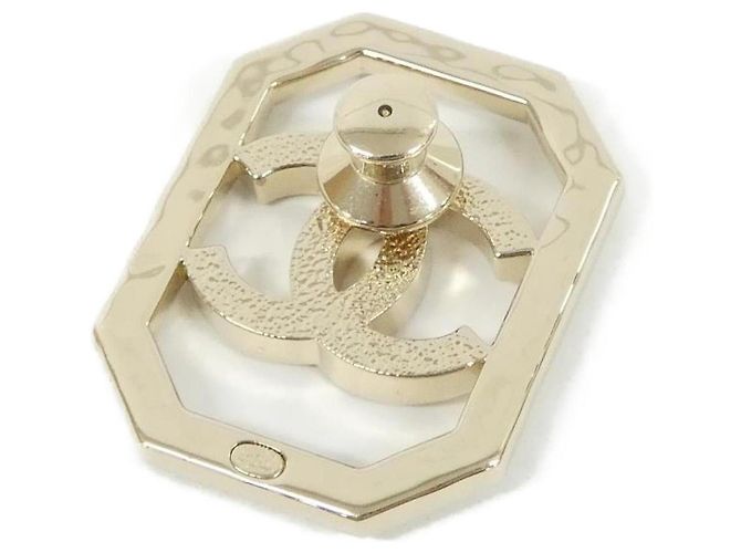 Broche Chanel ABB777 Pin Blanco Dorado - vista 2
