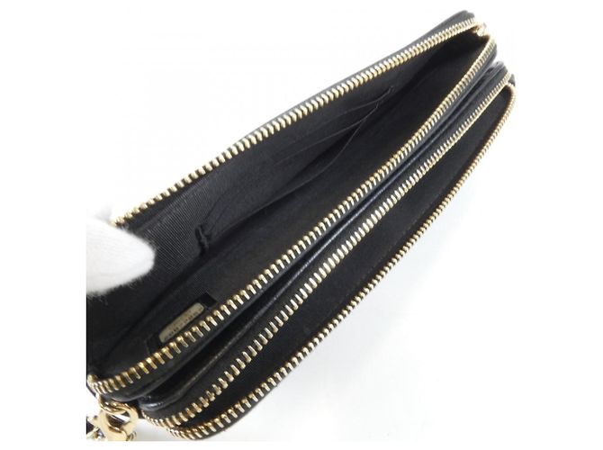 Chanel 70118 Portafoglio con catena in pelle nera Nero - vista 8