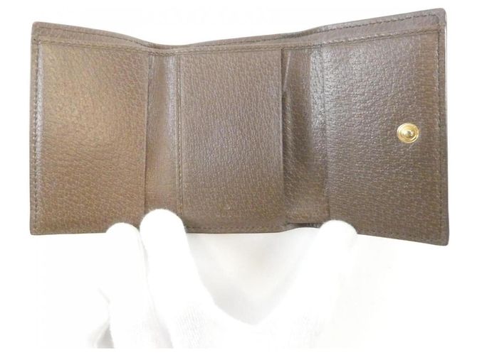 Cartera tríptico Gucci Ophidia Castaño Beige - vista 5