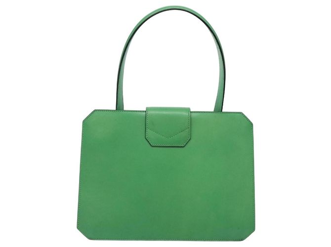 Céline Celine vintage Leather Verde - vista 2