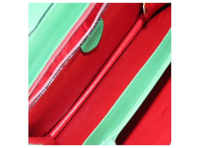 Céline Celine vintage Leather Verde - vista 5