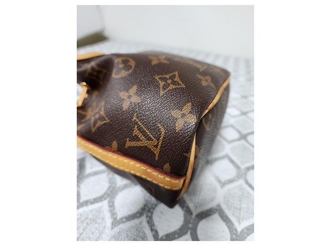 LOUIS VUITTON Monogram Nano Noe Borsa a Secchiello/Crossbody Marrone/Beige Monogramma - vista 11