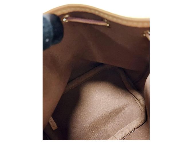 LOUIS VUITTON Monogram Nano Noe Borsa a Secchiello/Crossbody Marrone/Beige Monogramma - vista 12