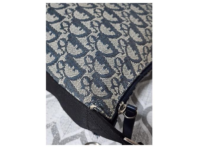 CHRISTIAN DIOR Monogram Messenger Bag Blau/Grau - Ansicht 10