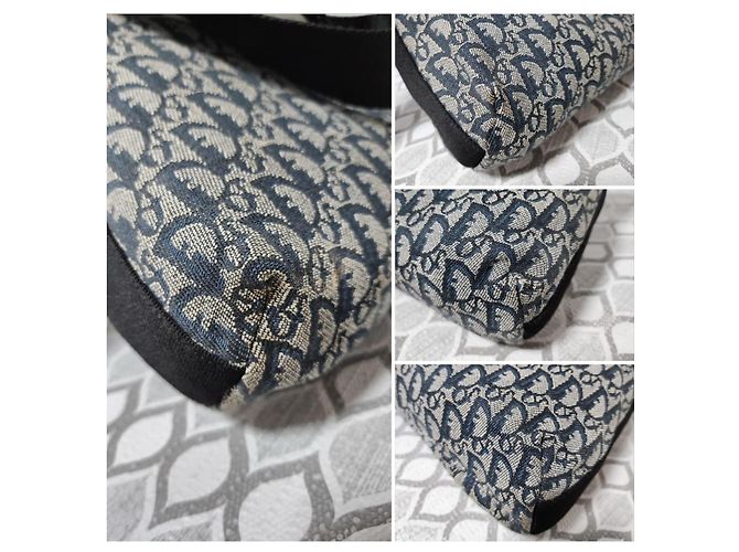 CHRISTIAN DIOR Monogram Messenger Bag Blau/Grau - Ansicht 12