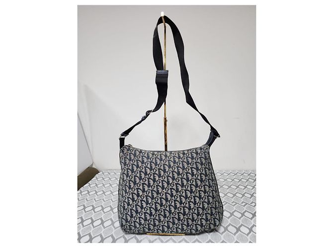 CHRISTIAN DIOR Monogram Messenger Bag Blau/Grau - Ansicht 3