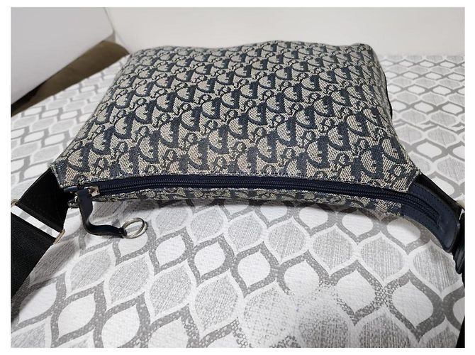 CHRISTIAN DIOR Monogram Messenger Bag Blau/Grau - Ansicht 6