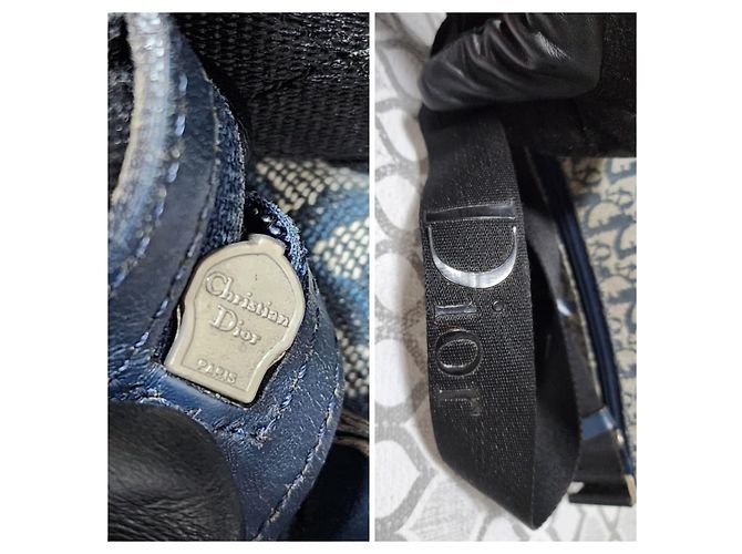 CHRISTIAN DIOR Monogram Messenger Bag Blau/Grau - Ansicht 7