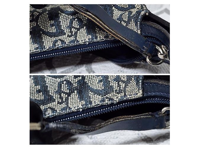 CHRISTIAN DIOR Monogram Messenger Bag Blau/Grau - Ansicht 8