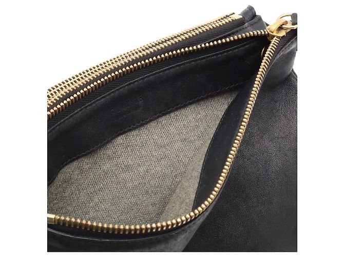 Céline Borsa a tracolla Trio Small in pelle nera Celine Nero - vista 9