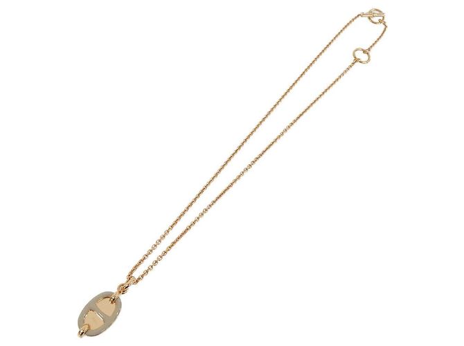 Hermès Collar Hermes Mini Maillon PM Beige Dorado - vista 2