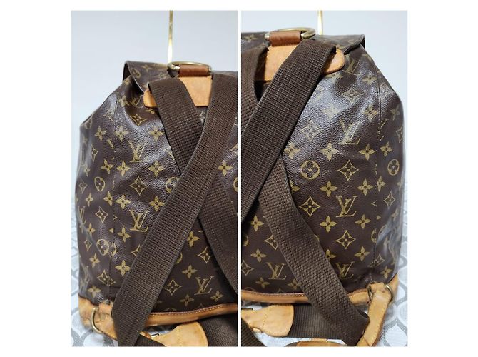 Zaino LOUIS VUITTON Monogram Montsouris GM Marrone - vista 11