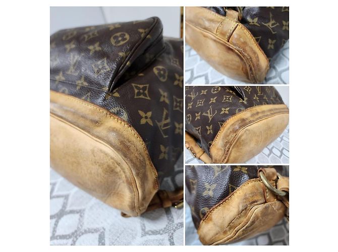 Zaino LOUIS VUITTON Monogram Montsouris GM Marrone - vista 17