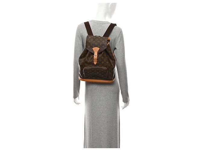 Zaino LOUIS VUITTON Monogram Montsouris GM Marrone - vista 20
