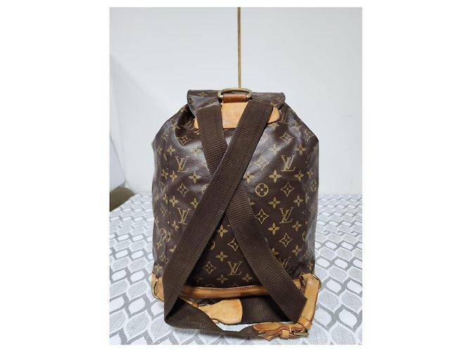 Zaino LOUIS VUITTON Monogram Montsouris GM Marrone - vista 3