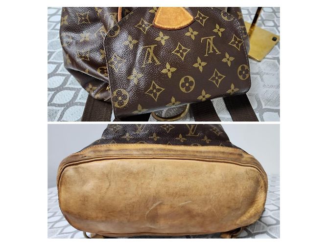 Zaino LOUIS VUITTON Monogram Montsouris GM Marrone - vista 5