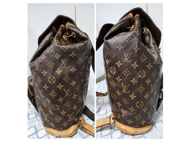 Zaino LOUIS VUITTON Monogram Montsouris GM Marrone - vista 9